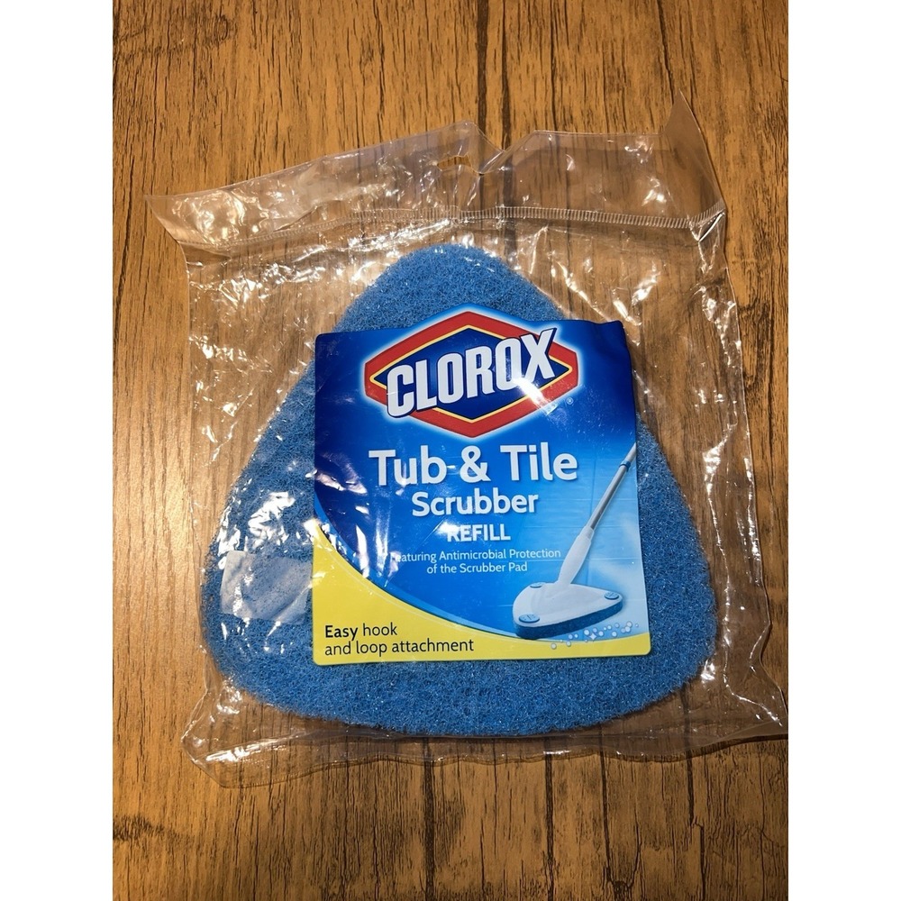 NWT CLOROX Tub & Tile Scrubber REFILL Pad Triangle Antimicrobial Bathroom Clean